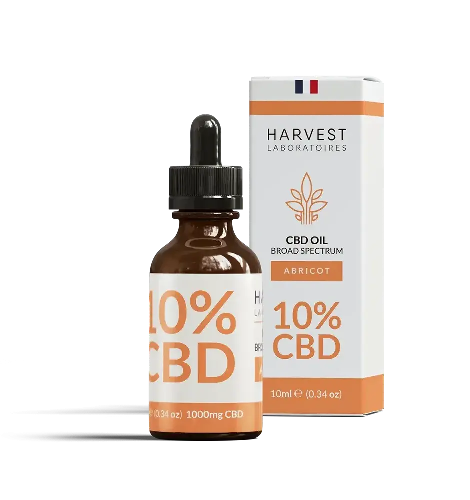 Huile CBD 10% Broad spectrum Pêche-Abricot