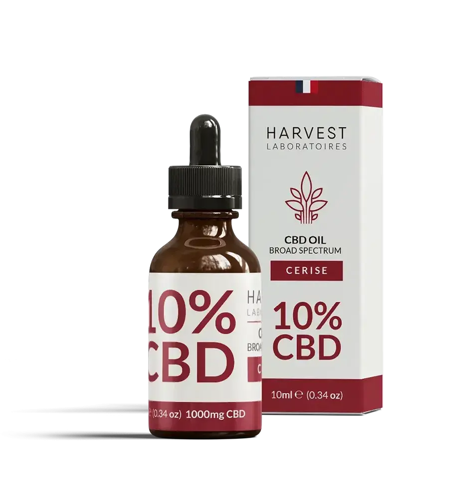 Huile CBD 10% Broad spectrum  Cerise