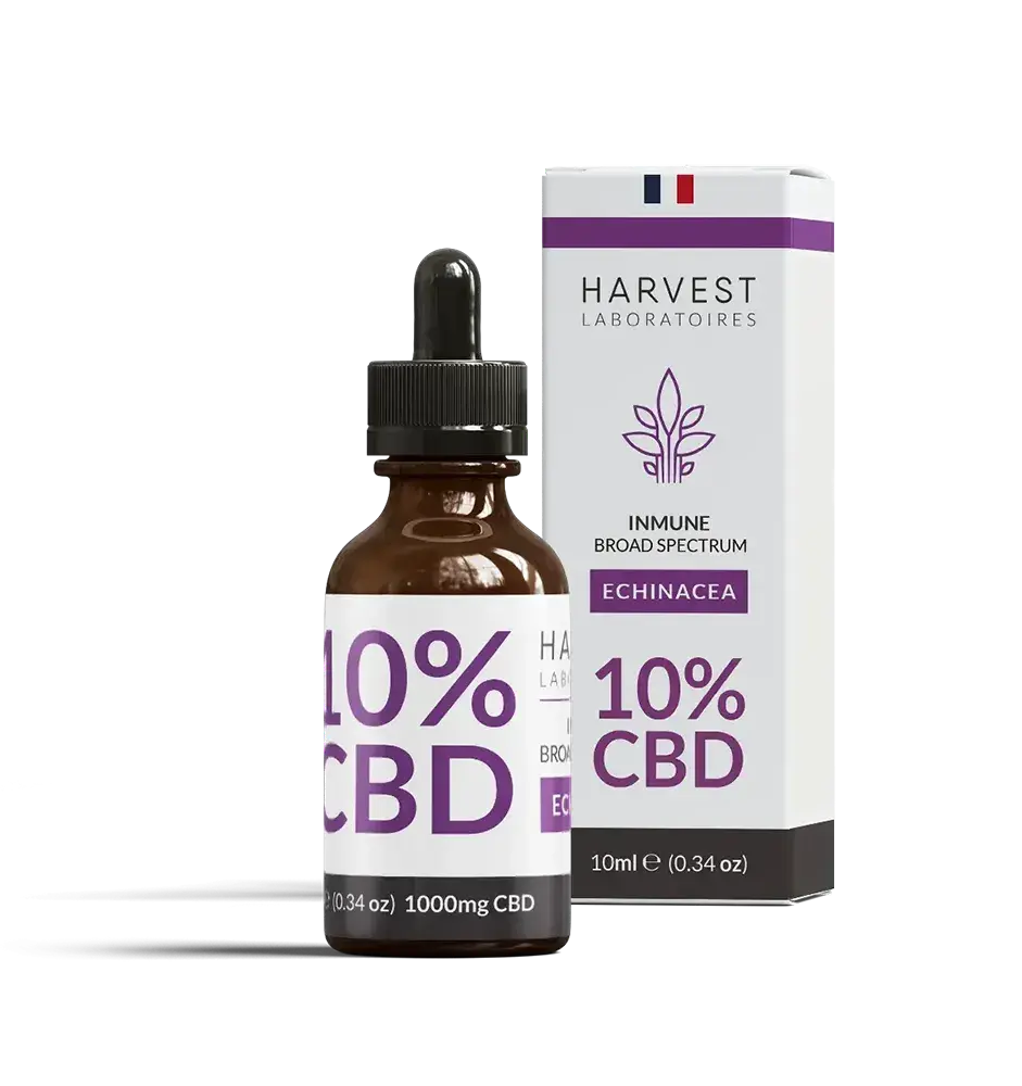 Huile cbd 10 % broad spectrum avec echinacea harvest laboratoires