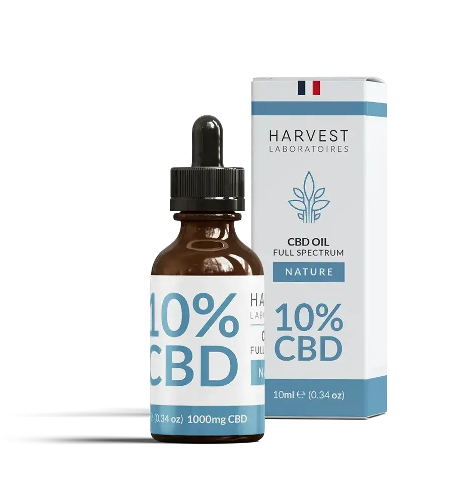 huile cbd 10 % full spectrum nature harvest laboratoires