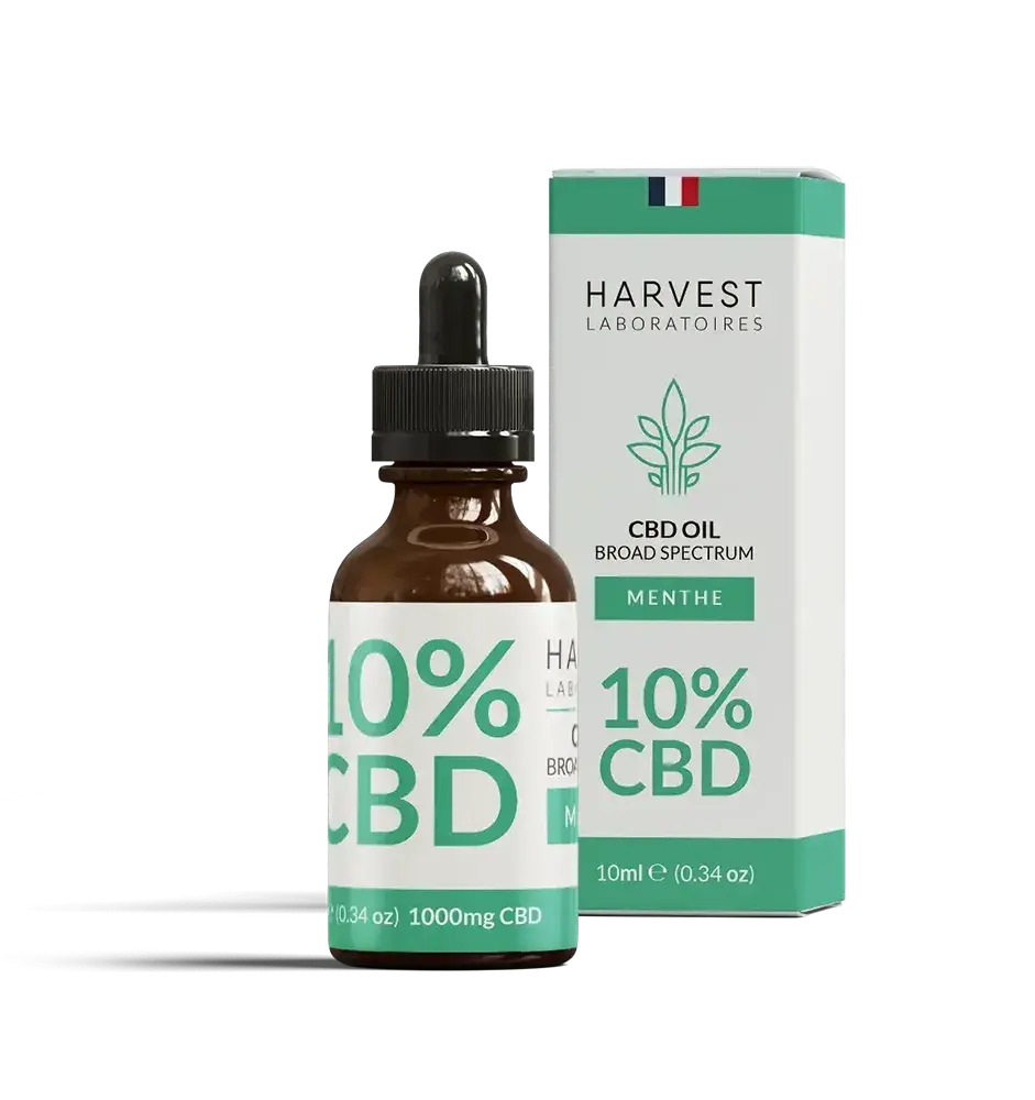 huile cbd 10 % broad spectrum menthe